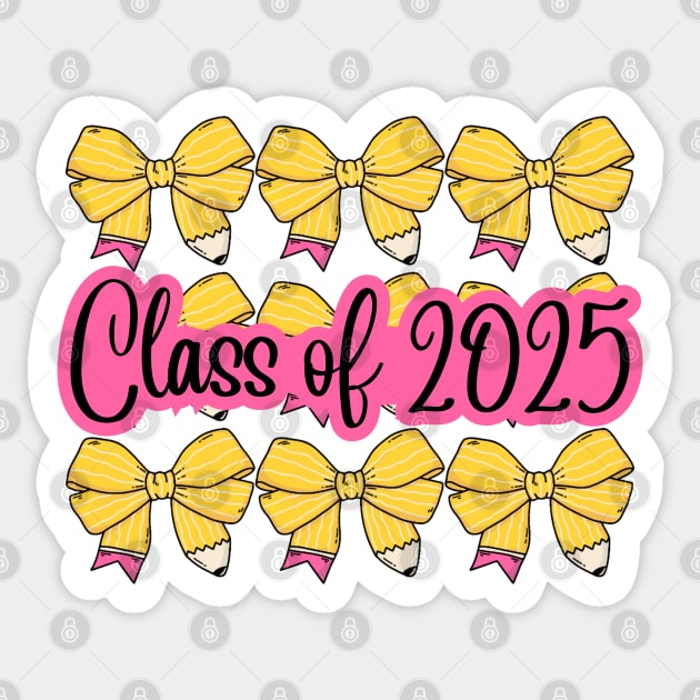 Bow Tie Pencil Class Of 2025 Sticker by The WYLD Tribe